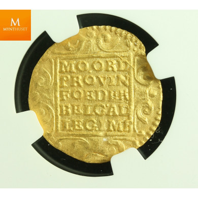 Rundeskatten gull dukat 1724 Utrecht kvalitet 0/01, NGC MS64 Rundeskatten gull dukat 1724 Utrecht kvalitet 0/01, NGC MS64