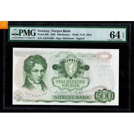 500 Kroner 1985 A7154566 PMG 65 EPQ, kvalitet 0