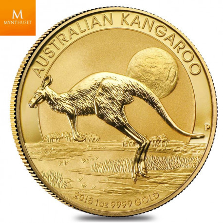 Australia 2015 1 oz Gull Kangaroo  .9999 fint gull i kvalitet BU i kapsel