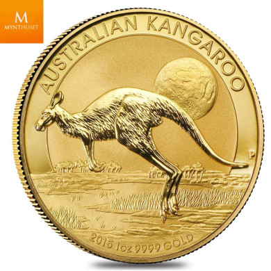 Australia 2015 1 oz Gull Kangaroo  .9999 fint gull i kvalitet BU i kapsel Australia 2015 1 oz Gull Kangaroo  .9999 fint gull i kvalitet BU i kapsel