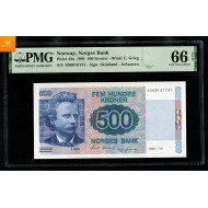 500 kroner 1994 PMG MS66EPQ, KVALITET 0