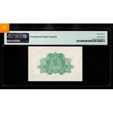 1 krone 1944 G.8156044 kvalitet 0, PMG MS67 EPQ