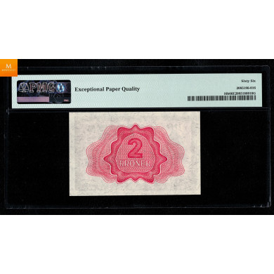 2 kroner 1949 G.1986441 kvalitet 0 , PMG MS65 EPQ