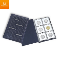 Myntalbum ROUTE for 60 myntrammer i farge blå