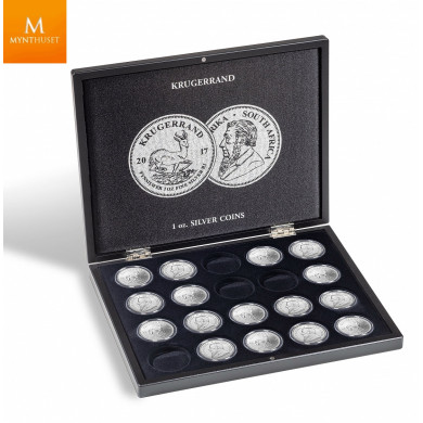 LEUCHTTURM MYNTKASSETT FOR 20 KRUGERRAND SØLVMYNTER (1 OZ.) I KAPSELER