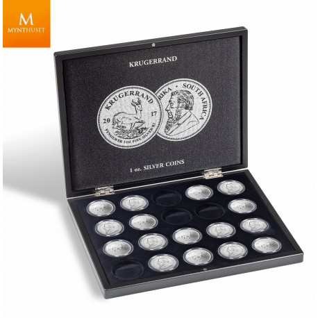 LEUCHTTURM MYNTKASSETT FOR 20 KRUGERRAND SØLVMYNTER (1 OZ.) I KAPSELER