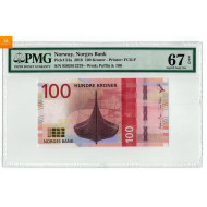 100 kroner 2016 kvalitet 0, PMG MS67 EPQ
