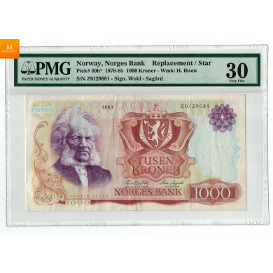 1000 kroner 1983 Z erstattning i kvalitet 1-, PMG VF30
