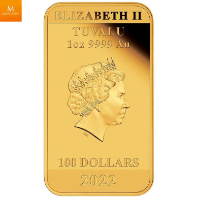 Ekslusiv nyhet! Tuvalu 2022 JAMES BOND 007™ 1 OZ GULL  60TH ANNIV RECTANGULÆR MYNT Ekslusiv nyhet! Tuvalu 2022 JAMES BOND 007™ 1 OZ GULL  60TH ANNIV RECTANGULÆR MYNT
