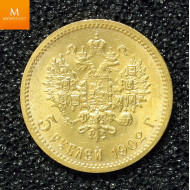 Russia 5 Rouble 1902 AP NGC MS66