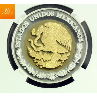 MEXICO 100 PESOS 2006MO BIMET GOLD/SILVER PROOF NGC PF70 UCAM MEXICO 100 PESOS 2006MO BIMET GOLD/SILVER PROOF NGC PF70 UCAM