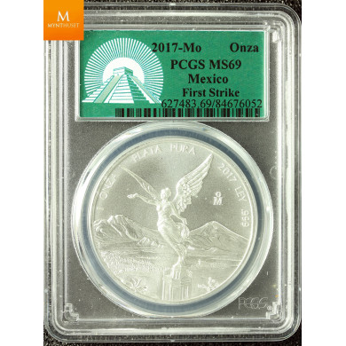Mexico 2017MO Libertad 2017 kvalitet 0, PCGS MS69 First strike