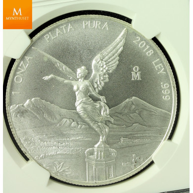 Mexico 2018 MO Libertad kvalitet 0, PCGS MS69