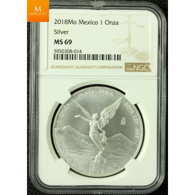 Mexico 2018 MO Libertad kvalitet 0, PCGS MS69