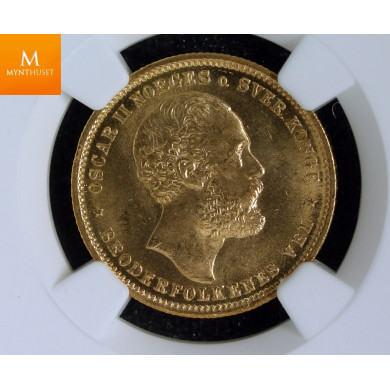 20 kroner 1879 kvalitet 0/01, NGC MS65 20 kroner 1879 kvalitet 0/01, NGC MS65