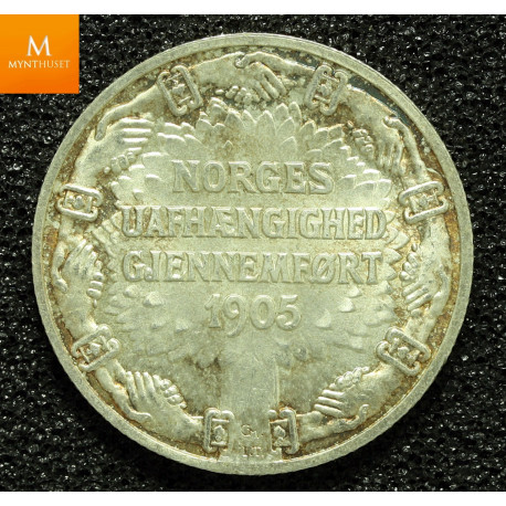 2 kroner 1906 stort skjold kvalitet 0, NGC MS66