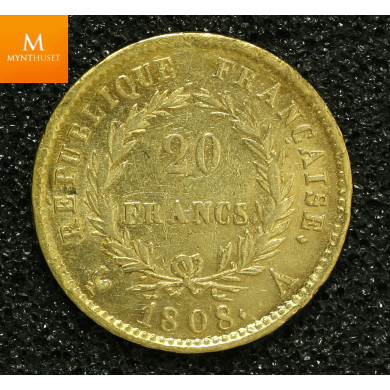 FRANKRIKE 20 FRANCS 1868 A KVALITET 01 I KAPSEL FRANKRIKE 20 FRANCS 1868 A KVALITET 01 I KAPSEL