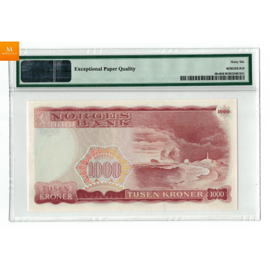 1000 kroner 1986 D5210228 Kvalitet 0, PMG MS66 EPQ