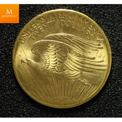 20 dollar Double Eagle 1908 NO MOTTO kvalitet 01 20 dollar Double Eagle 1908 NO MOTTO kvalitet 01