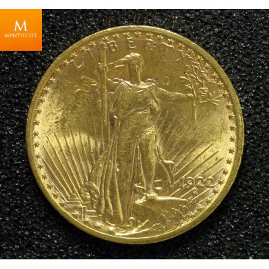 20 dollar Double Eagle 1922  kvalitet 1+/01 20 dollar Double Eagle 1922  kvalitet 1+/01