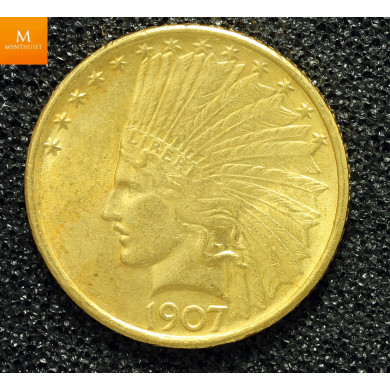 USA 10 Dollar 1892 Carson City Kvalitet 1+ , PCGS XF45