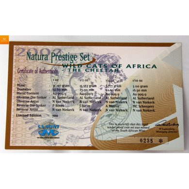 Nydelig! 2011 South Africa Prestige Natura Meerkat Gull Proof 4 mynt sett med boks og Coa Nydelig! 2011 South Africa Prestige Natura Meerkat Gull Proof 4 mynt sett med boks og Coa