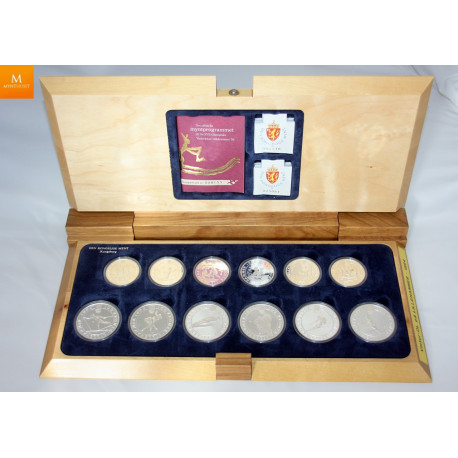 1994 OL LILLEHAMMER KOMPLETT SØLVSETT I KVALITET PROOF