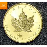 Canada 1 OZ GULL 9999 2001 MAPLE LEAF BU viking privy OPPLAG KUN 1000 Kvalitet SP69