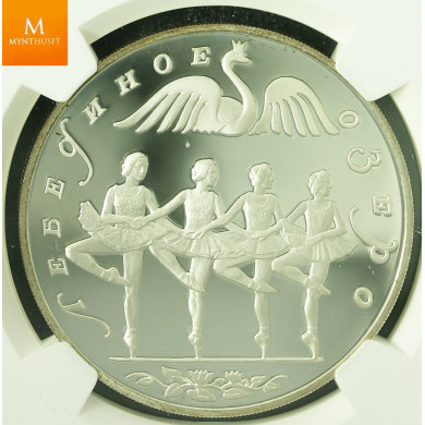 Russia 3 Rouble 1997 Ballet Swan Lake Prince Ballerinas NGC PF69 , Kvalitet proof
