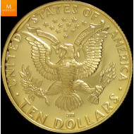 USA 1984 OL 10 Dollar Proof Gull mynt i kvalitet proof med skrin og coa