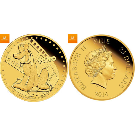 2014 25 DOLLAR 1/4 OZ GULL PROOF COIN DISNEY DAISY DUCK COA 448 NEW ZEALAND MINT