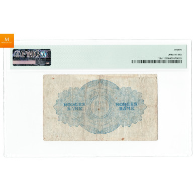 10 kroner 1947 Z.0053786 , 0 million RRR seddel i kvalitet 1, PMG VF30