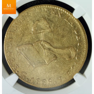Mexico 8 Escudo1868/58 GO YF NGC AU53