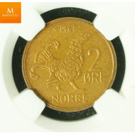 2 øre 1968 kvalitet 0, NGC MS65