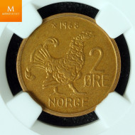 2 øre 1968 kvalitet 0, NGC MS66