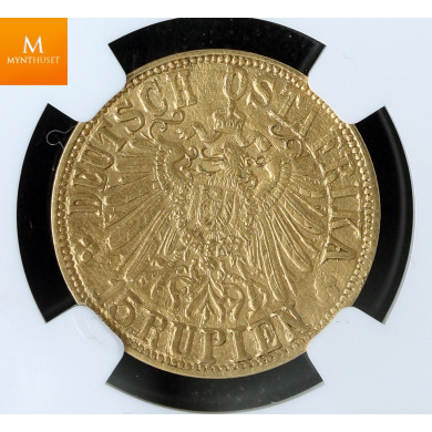 Meget sjelden! Tysk Øst Afrika (Tabora) 15 Rupien 1916 T type 1 kvalitet 01, NGC AU Meget sjelden! Tysk Øst Afrika (Tabora) 15 Rupien 1916 T type 1 kvalitet 01, NGC AU