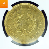 Italia Naples & Sicily Joachim Murat gull 40 Lire 1813 AU Detalis