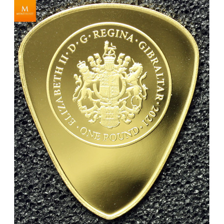 The King of Rock n Roll Elvis Presley GULL 1 Pound 2021i kvalitet proof