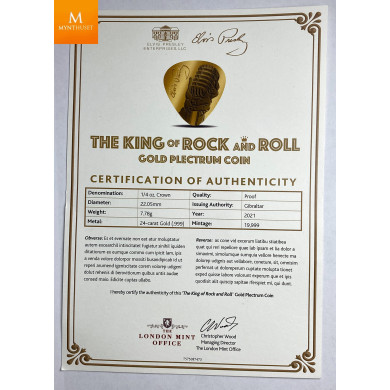 The King of Rock n Roll Elvis Presley GULL 1 Pound 2021i kvalitet proof The King of Rock n Roll Elvis Presley GULL 1 Pound 2021i kvalitet proof