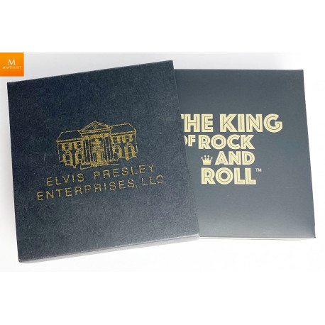 The King of Rock n Roll Elvis Presley GULL 1 Pound 2021i kvalitet proof