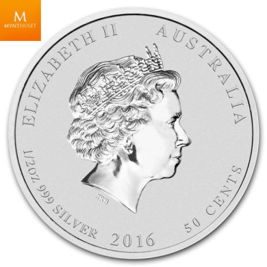Australia 1/2 oz 2016 sølv Lunar serie II Monkey