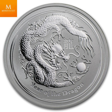 Australia 1/2 oz 2012 sølv Lunar serie II Year of the Drage kvalitet: BU Australia 1/2 oz 2012 sølv Lunar serie II Year of the Drage kvalitet: BU