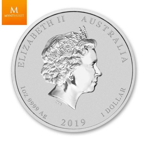 Australia 1 oz 2019 sølv Lunar serie II Year of the Pig