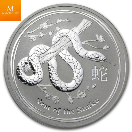 Australia 1 oz 2013 sølv Lunar serie II Year of the Snake kvalitet: BU