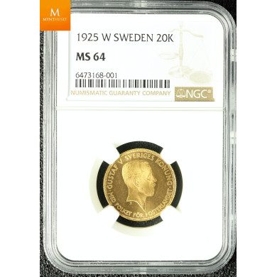Sweden 20 kronor 1925 NGC MS63 Sweden 20 kronor 1925 NGC MS63