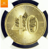 CANADA 2019 1oz Gold 40th Anniversary'Maple Leaf MS70
