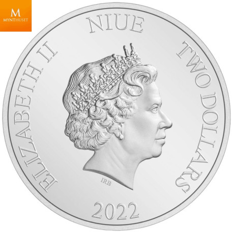 Niue 2022 DISNEY FROZEN 1 OZ  KVALITET PROOF I SKRIN