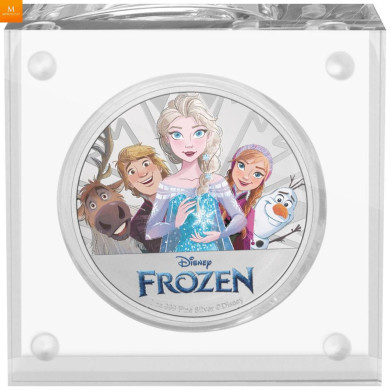 Niue 2022 DISNEY FROZEN 1 OZ  KVALITET PROOF I SKRIN Niue 2022 DISNEY FROZEN 1 OZ  KVALITET PROOF I SKRIN