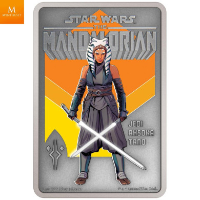 Niue 2022 AHSOKA TANO 1 OZ  MANDALORIAN POSTERS KVALITET ANTIKK FINISH