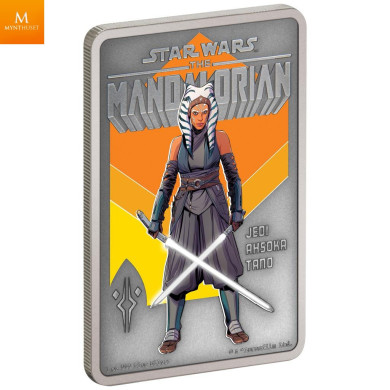 Niue 2022 AHSOKA TANO 1 OZ  MANDALORIAN POSTERS KVALITET ANTIKK FINISH